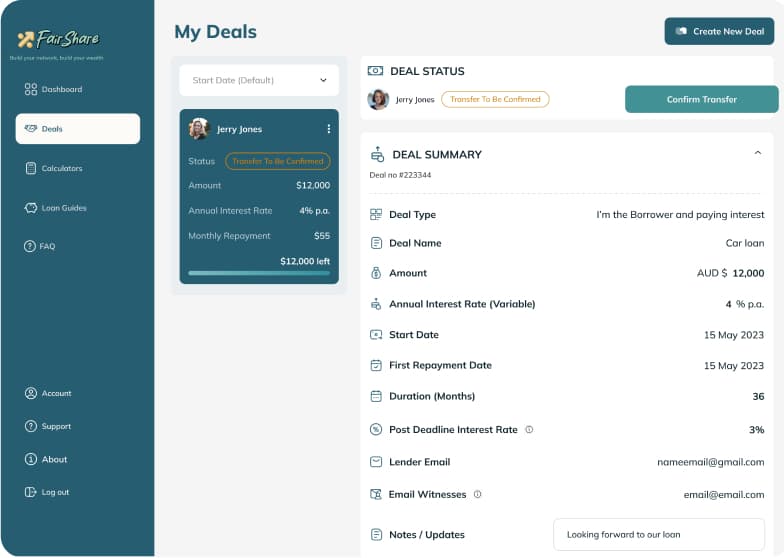 dashboard view